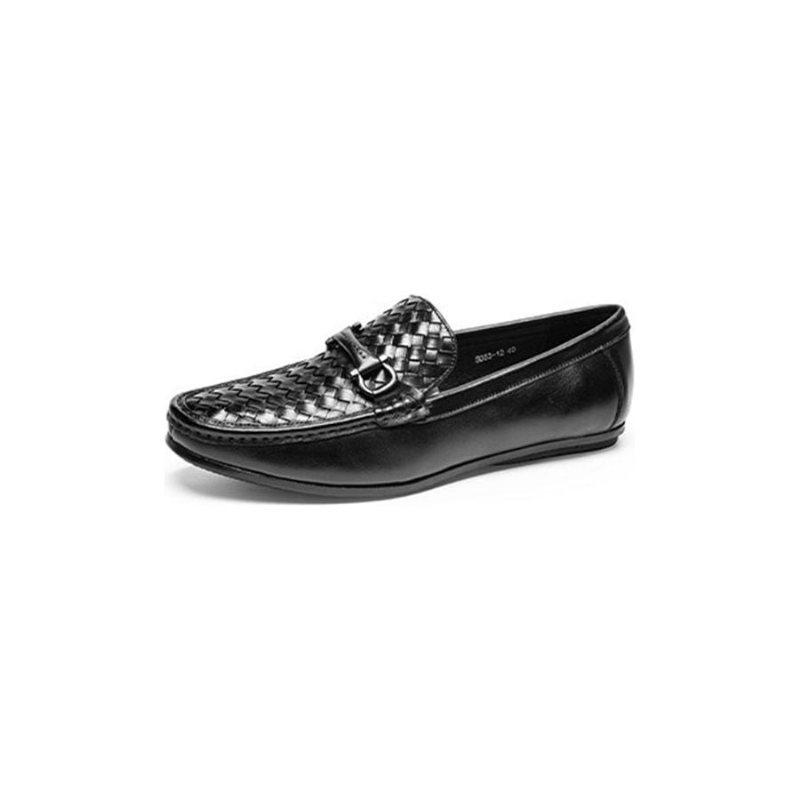 Loafers Herre Weavingluxe Leather Slip On - Sort 2