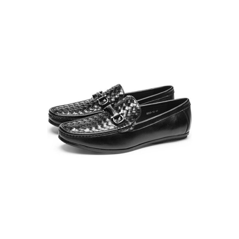 Loafers Herre Weavingluxe Leather Slip On - Sort 2