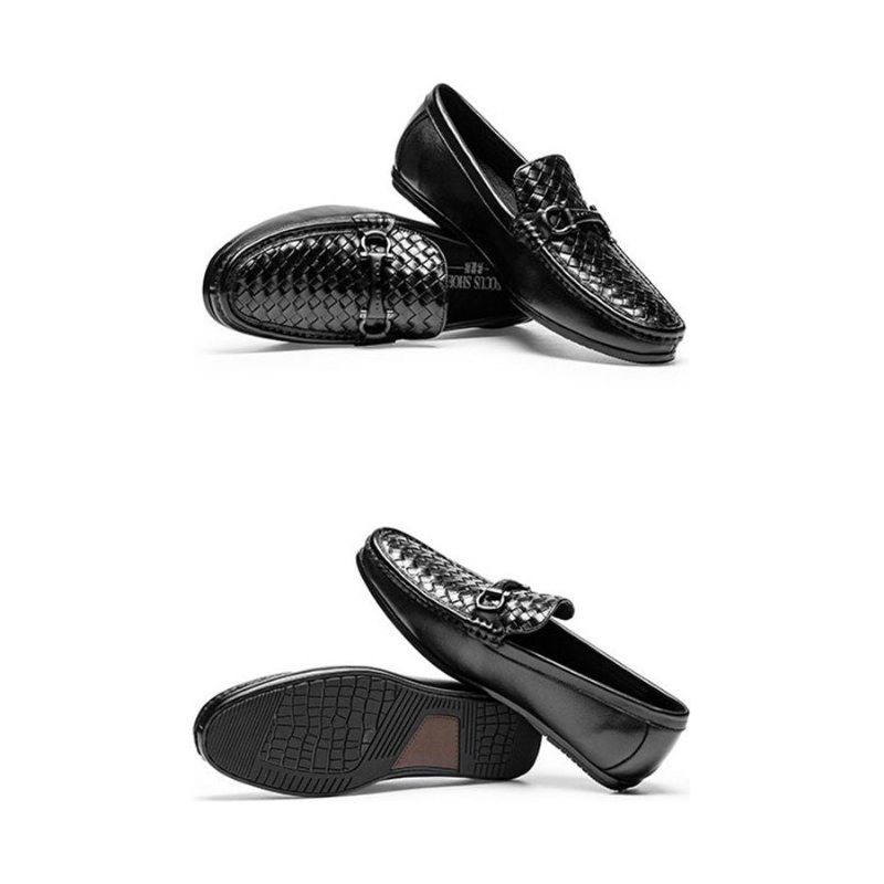 Loafers Herre Weavingluxe Leather Slip On - Sort 2