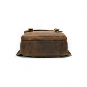 Ryggsekker Herre Vintage Luxury Air Cushion Leather Backpack