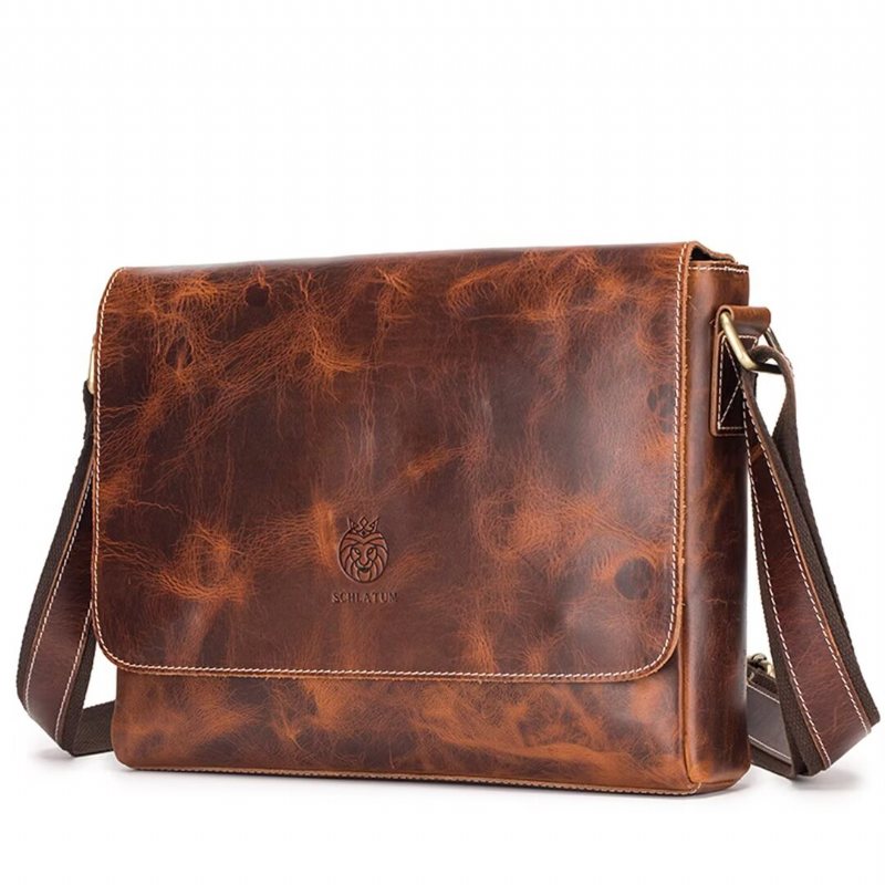 Skuldervesker Herre Aristocrat Urban Leather Portfolio - Brun