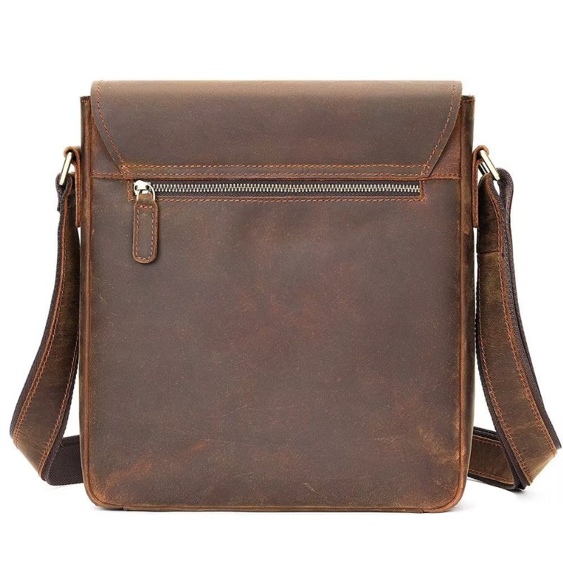 Skuldervesker Herre Crossbody Glidelåsveske - Brun