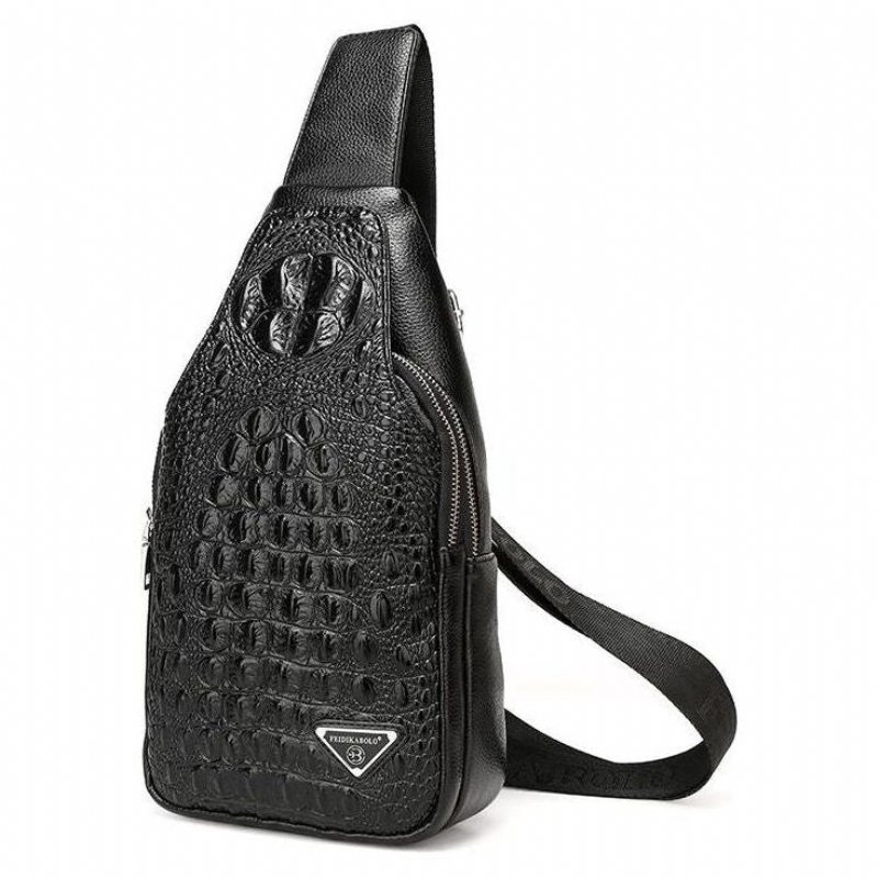 Skuldervesker Herre Eksotisk Croc-print Single Strap Sling Ryggsekk