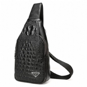 Skuldervesker Herre Eksotisk Croc-print Single Strap Sling Ryggsekk