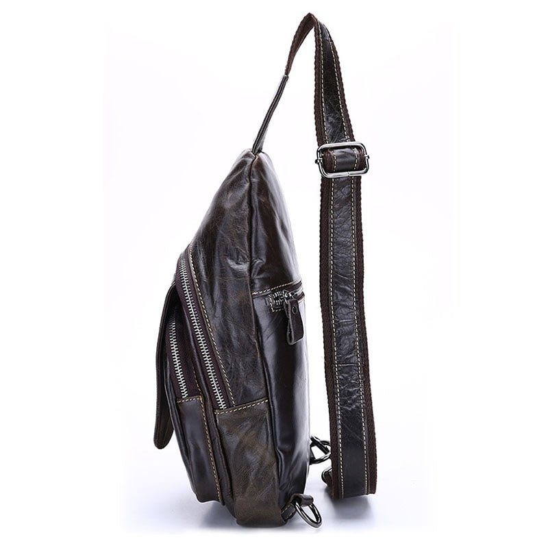 Skuldervesker Herre Elegant Sling Messenger-veske - Kaffe