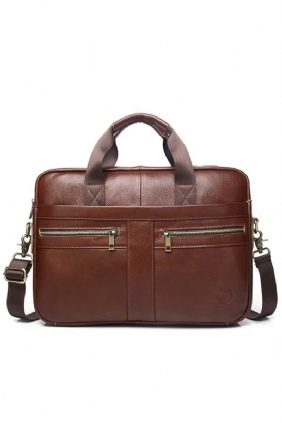 Skuldervesker Herre Executive Square Leather Satchel