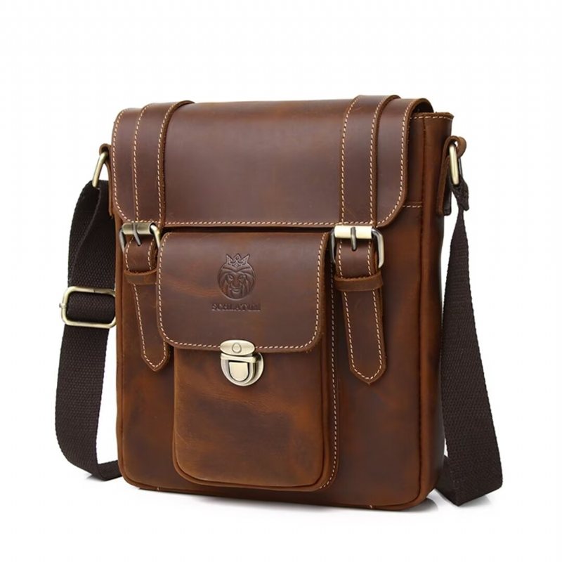 Skuldervesker Herre Imperial Leather Day Bag - Kaffe