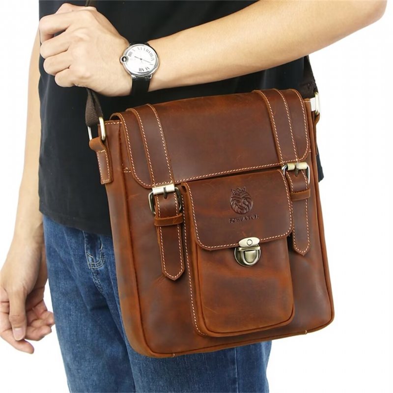 Skuldervesker Herre Imperial Leather Day Bag - Kaffe