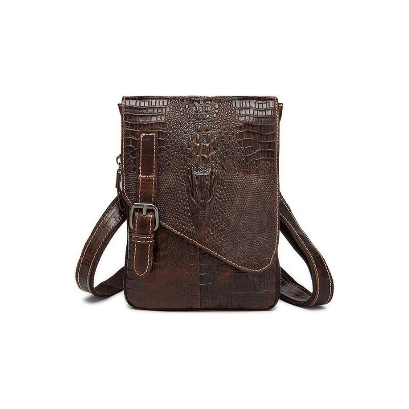 Skuldervesker Herre Leather Box Messenger-veske