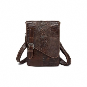 Skuldervesker Herre Leather Box Messenger-veske