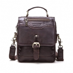 Skuldervesker Herre Luxury Crossbody Messenger-veske Crazy Horse Rugged Collection