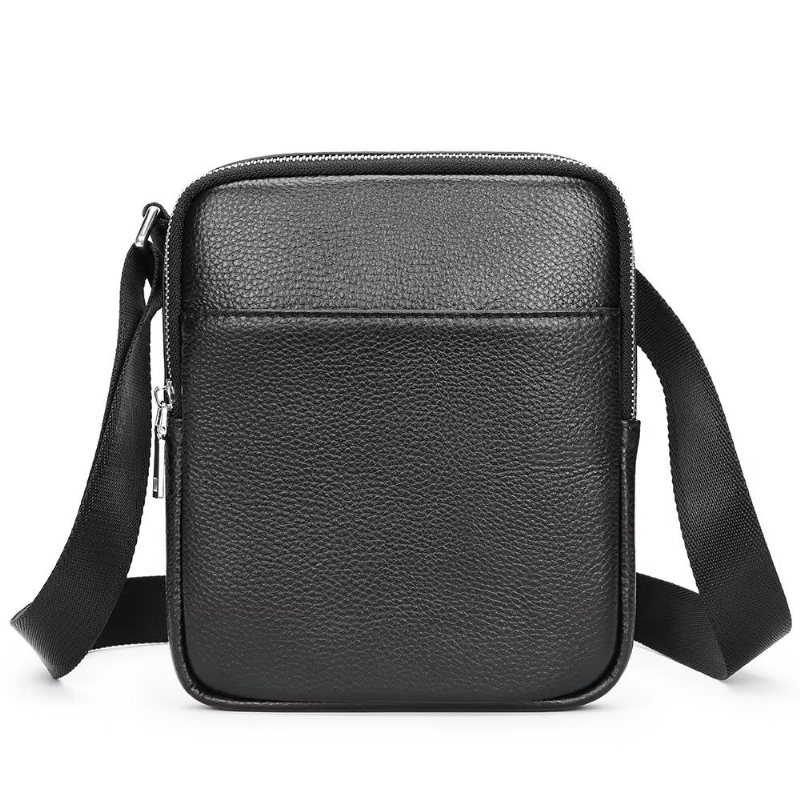 Skuldervesker Herre Luxury Leather Flap Pigger Crossbody Bag - Svart