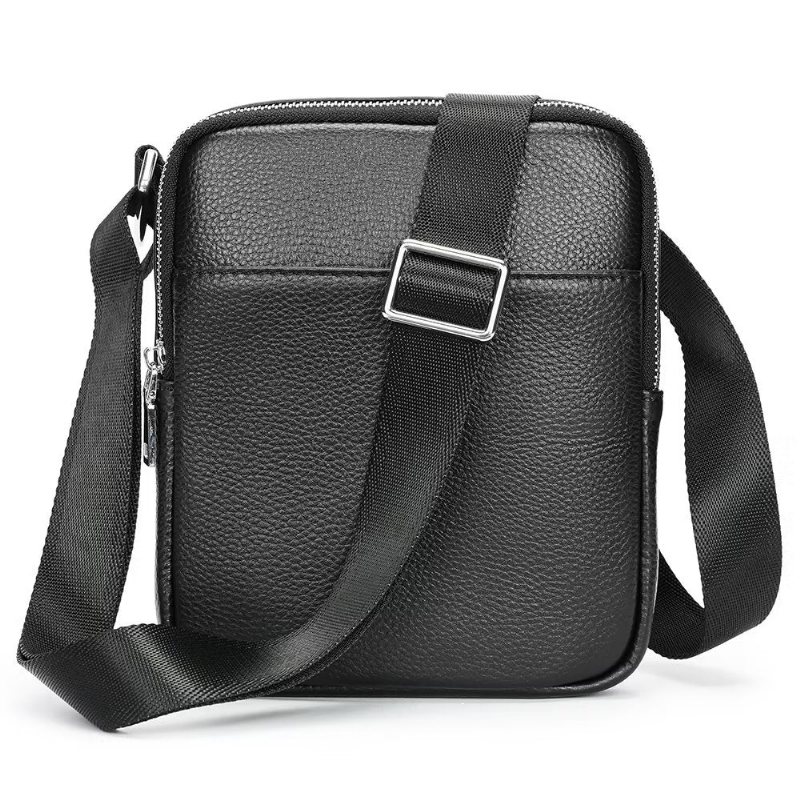 Skuldervesker Herre Luxury Leather Flap Pigger Crossbody Bag - Svart