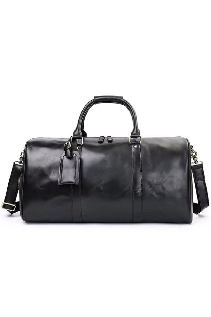 Skuldervesker Herre Luxury Leathercraft Casual Tote - Svart