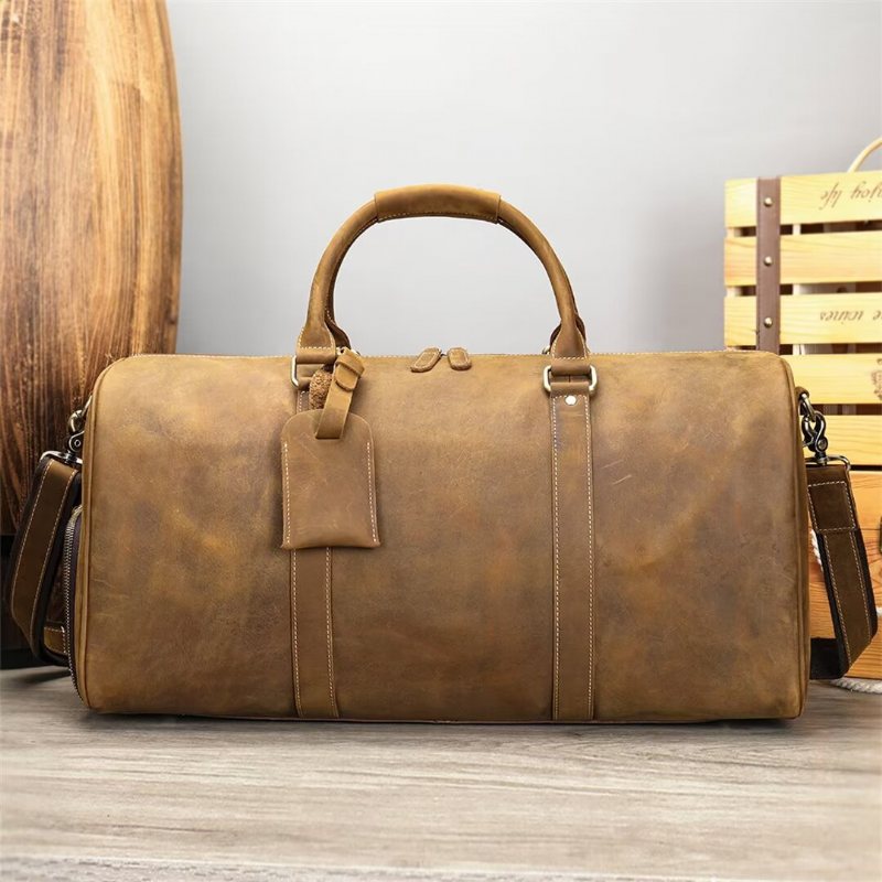 Skuldervesker Herre Luxury Leathercraft Casual Tote - Svart