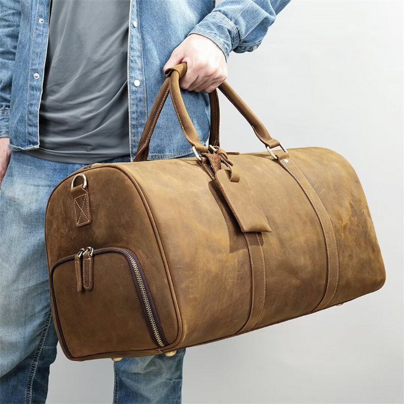 Skuldervesker Herre Luxury Leathercraft Casual Tote - Svart