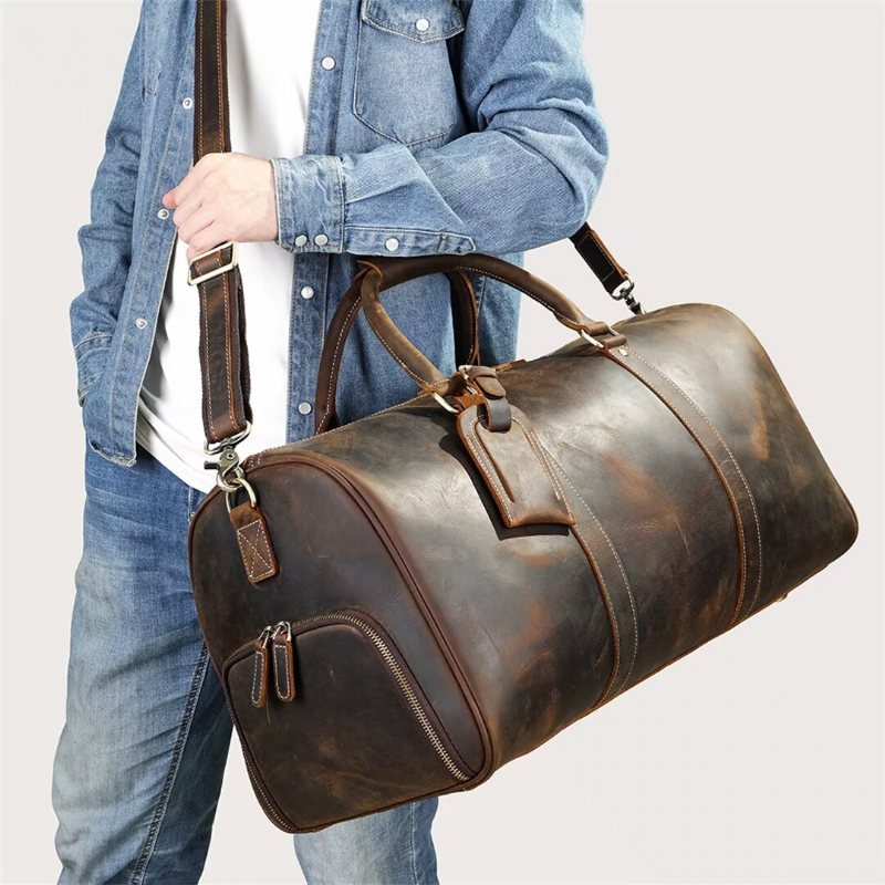 Skuldervesker Herre Luxury Leathercraft Casual Tote - Svart