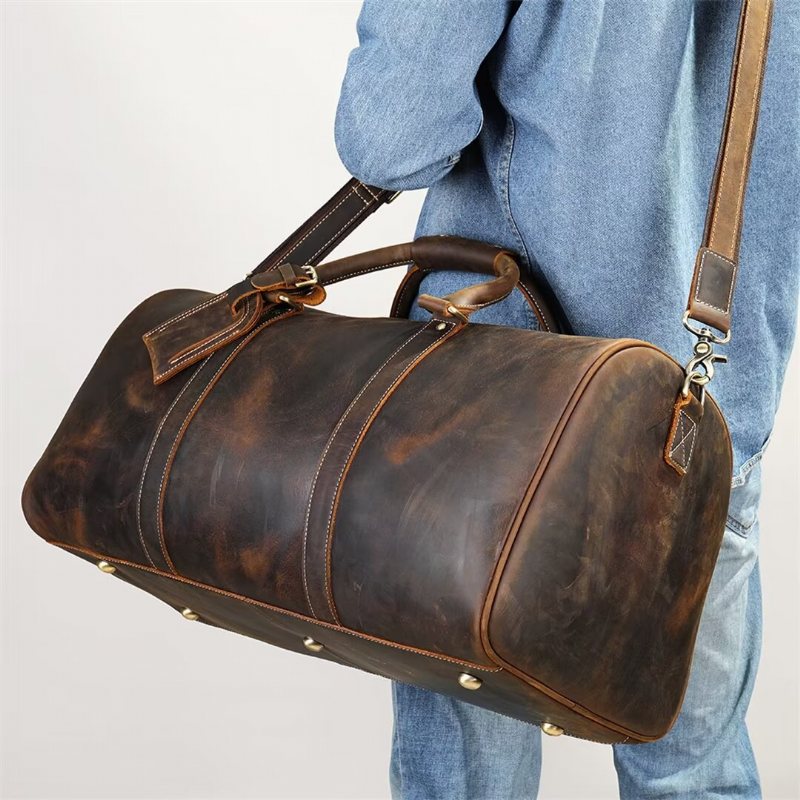 Skuldervesker Herre Luxury Leathercraft Casual Tote - Svart