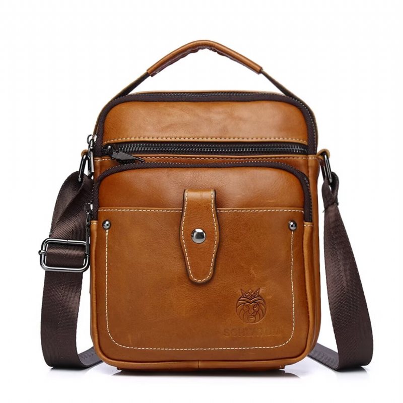 Skuldervesker Herre Majestic Journey Leather Holdall - Svart