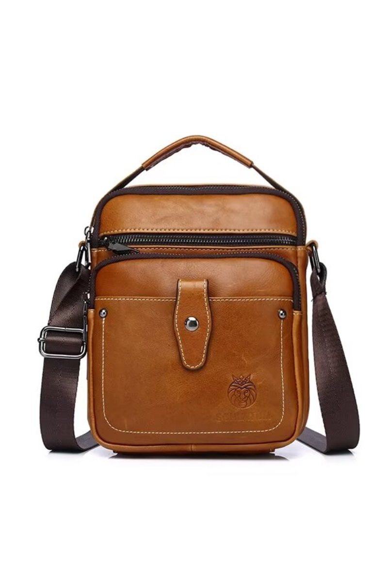 Skuldervesker Herre Majestic Journey Leather Holdall - Svart