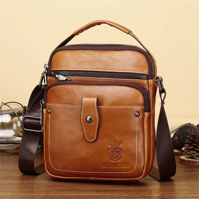 Skuldervesker Herre Majestic Journey Leather Holdall - Svart