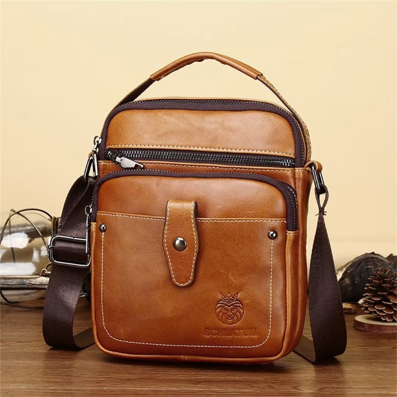 Skuldervesker Herre Majestic Journey Leather Holdall - Svart