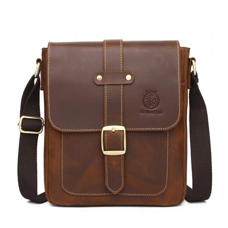 Skuldervesker Herre Noble Commuter Leather Tote - Kaffe