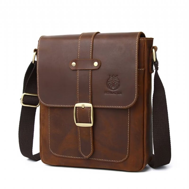 Skuldervesker Herre Noble Commuter Leather Tote - Kaffe