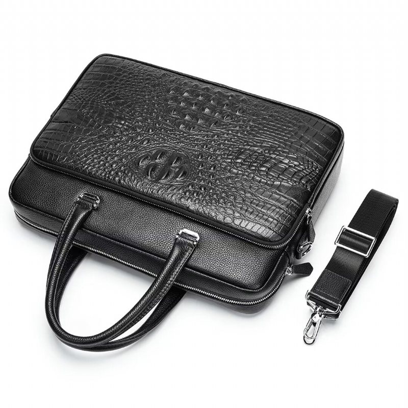 Skuldervesker Herre Pinnacle Prestige Alligator Tote - Svart