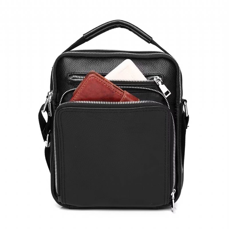 Skuldervesker Herre Sovereign Style Leather Brief - Svart