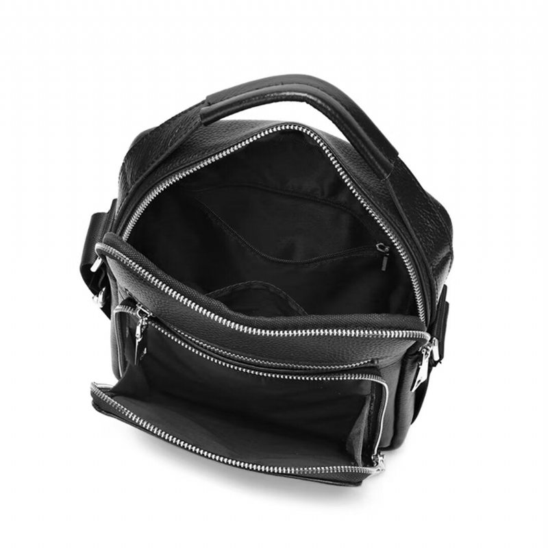 Skuldervesker Herre Sovereign Style Leather Brief - Svart