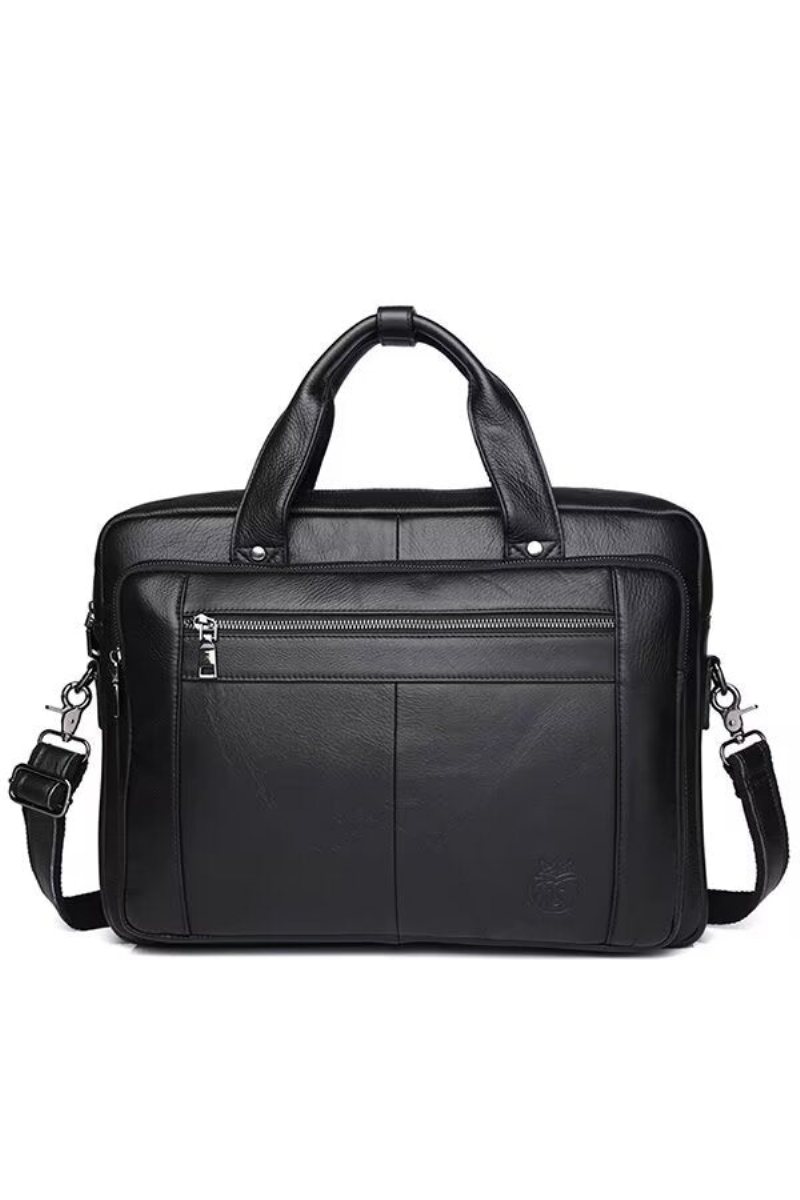 Skuldervesker Herre Square Sovereign Leather Tote - Svart