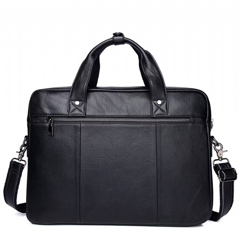 Skuldervesker Herre Square Sovereign Leather Tote - Svart