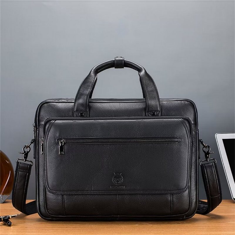 Skuldervesker Herre Urban Elite Leather Carryall - Svart