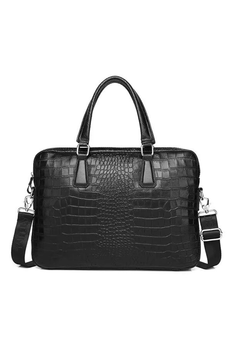 Skuldervesker Herre Vanguard Leather Square Tote - Svart