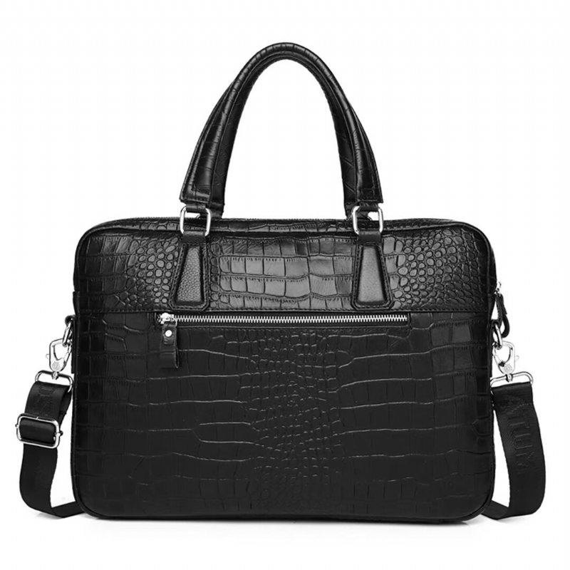 Skuldervesker Herre Vanguard Leather Square Tote - Svart