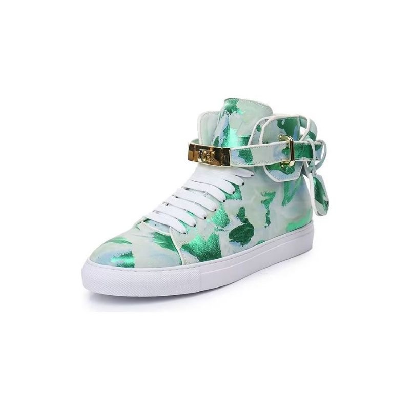 Sneakers Herre Graffiti Artisan Cow Leather High Top Sneaks