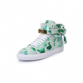 Sneakers Herre Graffiti Artisan Cow Leather High Top Sneaks