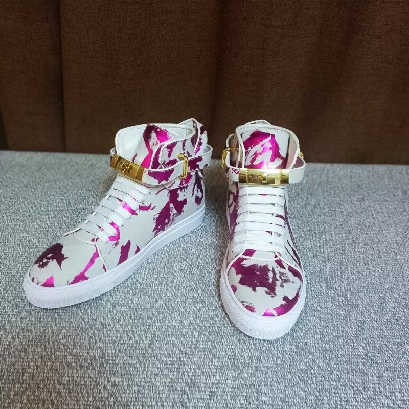 Sneakers Herre Graffiti Artisan Cow Leather High Top Sneaks - Lilla