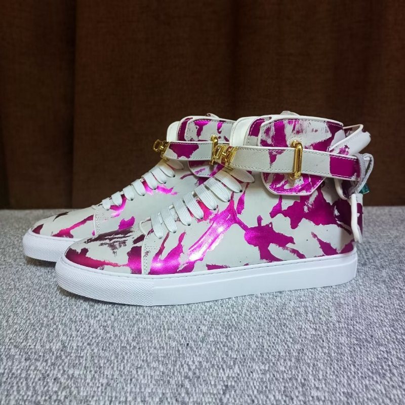 Sneakers Herre Graffiti Artisan Cow Leather High Top Sneaks - Lilla