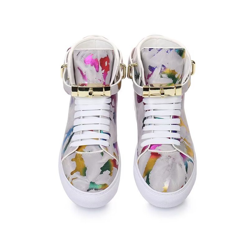 Sneakers Herre Graffiti Elite Cow Leather High Top Kicks - Flerfarget