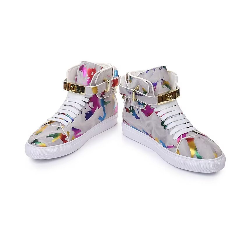 Sneakers Herre Graffiti Elite Cow Leather High Top Kicks - Flerfarget