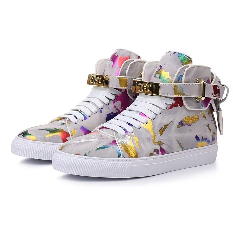 Sneakers Herre Graffiti Elite Cow Leather High Top Kicks - Flerfarget