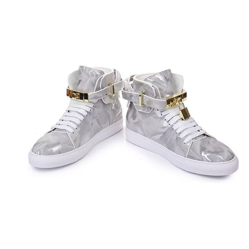 Sneakers Herre Graffiti Elite Cow Leather High Top Kicks - Grå