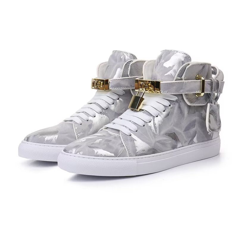 Sneakers Herre Graffiti Elite Cow Leather High Top Kicks - Grå