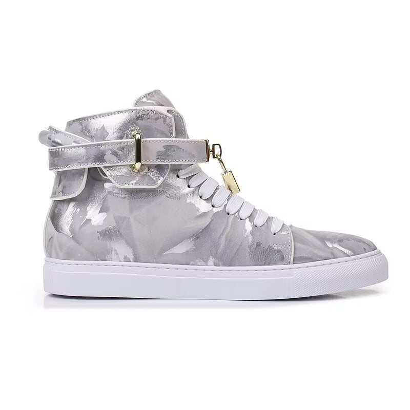 Sneakers Herre Graffiti Elite Cow Leather High Top Kicks - Grå