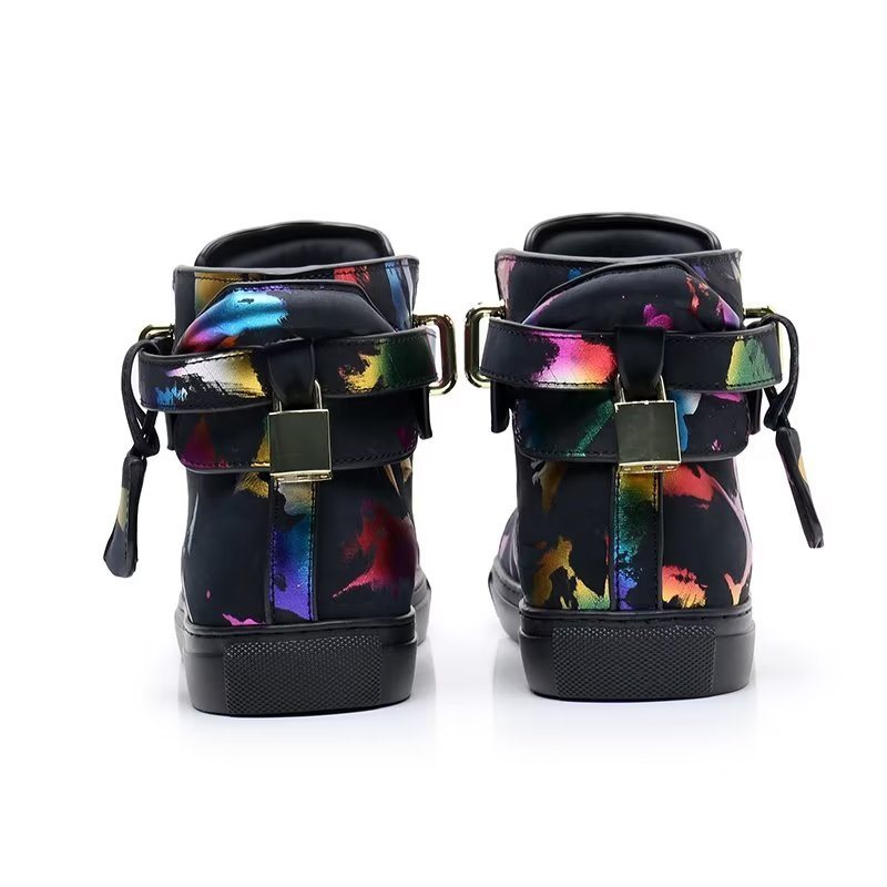 Sneakers Herre Graffiti Vogue Cowhide High Top - Flerfarge