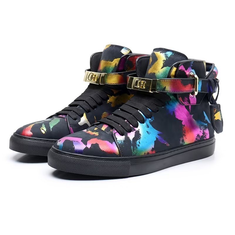 Sneakers Herre Graffiti Vogue Cowhide High Top - Flerfarge