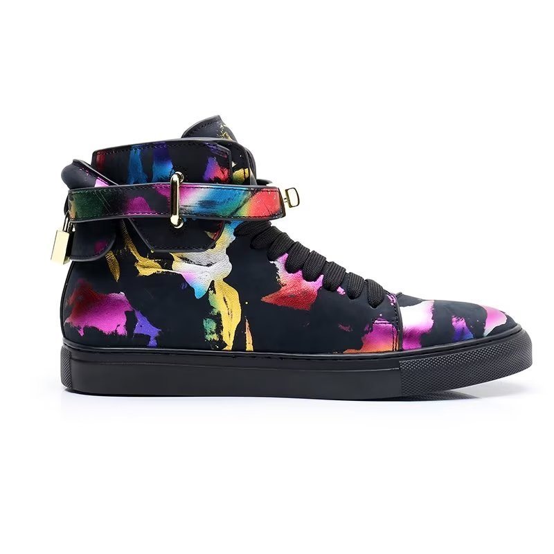 Sneakers Herre Graffiti Vogue Cowhide High Top - Flerfarge