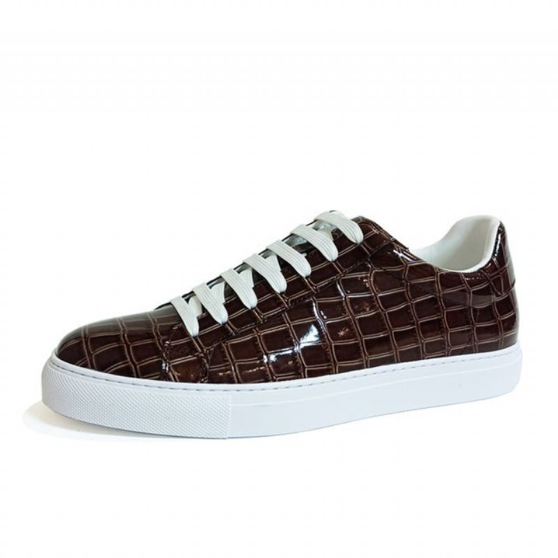 Sneakers Herre Lux Leather Platform - Kaffe